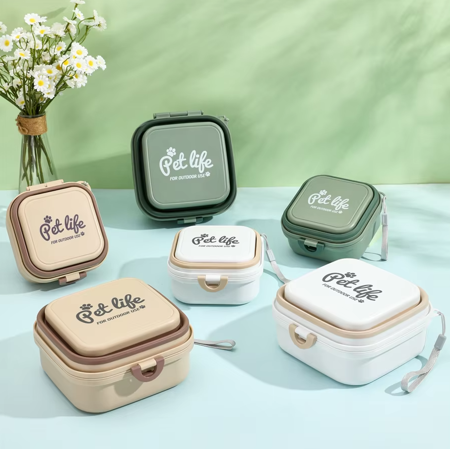 Boîte de Soins en Silicone pour Animaux Domestiques - Boîte de Rangement Pratique pour les Articles pour Animaux