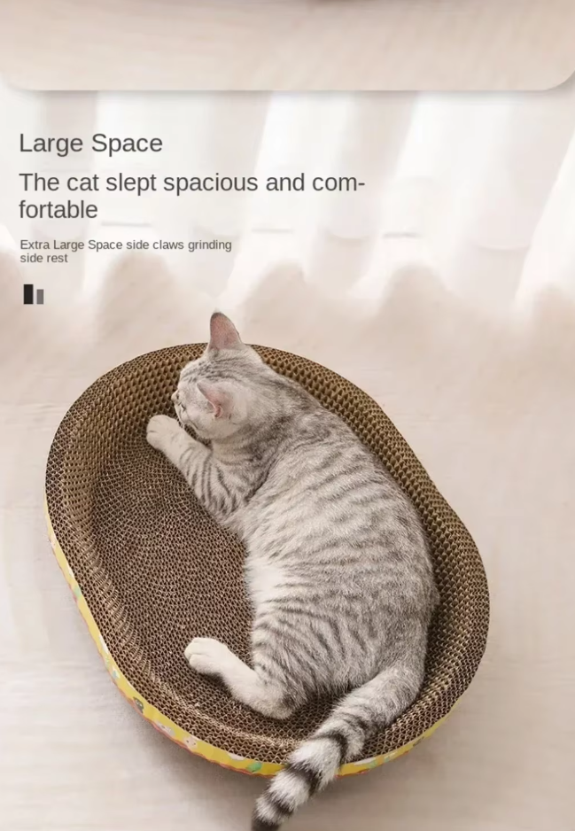 Plateau pour Chats Résistant aux Griffes - Tapis Grattoir Robuste avec Grande Zone de Confort