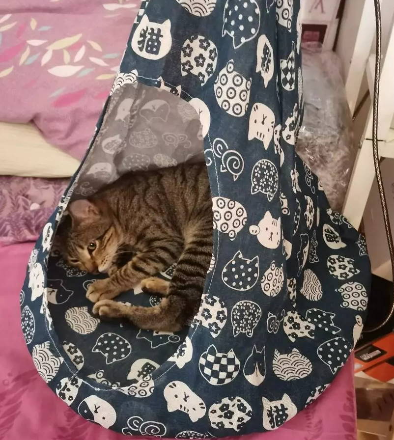 Hamac pour Chats en Forme de Tente - un Endroit Confortable pour Dormir pour les Chats