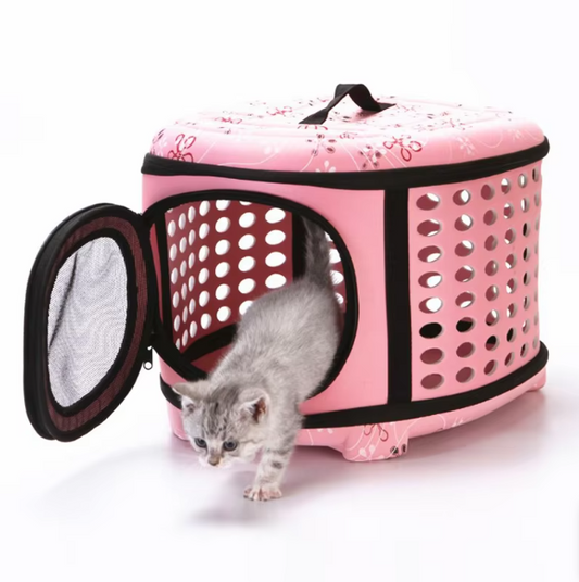 Sac De Transport Compact Pour Chats Avec Ventilation - Parfait Pour Les Voyages Et Les Sorties