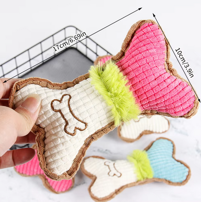 Jouet pour Chien en Forme de Couineur - Coussin à Mâcher Robuste en Forme D' Os