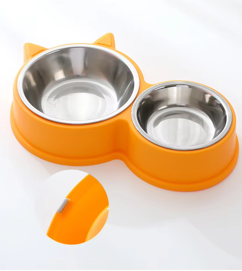Set D' Assiettes pour Chats avec des Oreilles de Chat et une Base Antidérapante