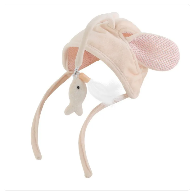 Chapeau De Chat Avec Pendentif - Costume D' Animal Amusant Pour Chats Avec Jouets