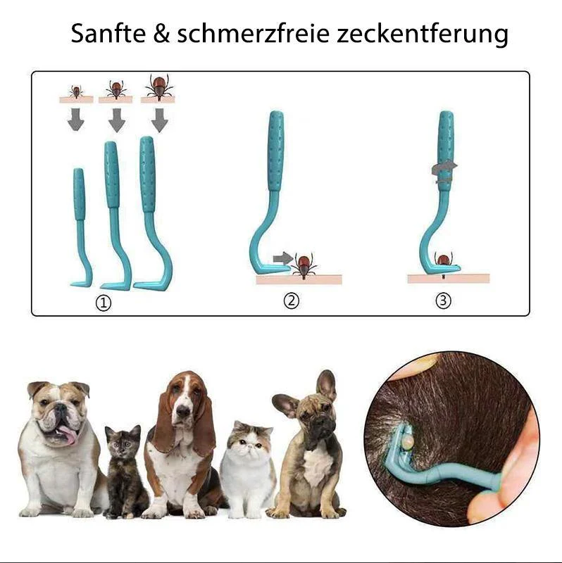 Set de Crochets à Tiques pour Animaux de Compagnie ( 3 Pièces )