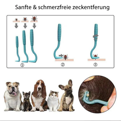 Set de Crochets à Tiques pour Animaux de Compagnie ( 3 Pièces )