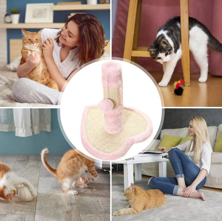 Arbre à Chat en Forme de Cœur ou D' Étoile avec Jouets