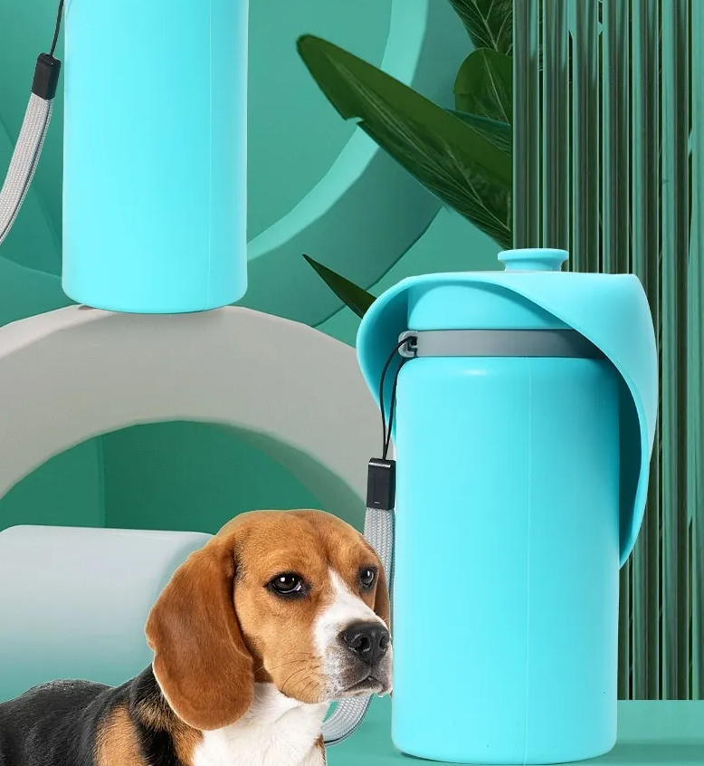 Bouteille D' Eau Pliable pour Animaux de Compagnie avec Écuelle Intégrée