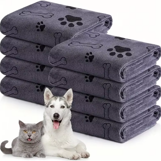 Serviette Super Absorbante pour Chiens - Serviette en Microfibre Douce à Séchage Rapide pour Chiens Chats