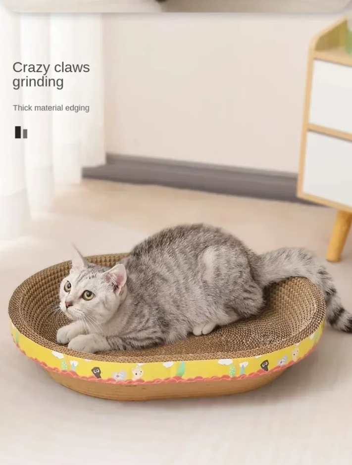 Plateau pour Chats Résistant aux Griffes - Tapis Grattoir Robuste avec Grande Zone de Confort