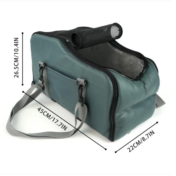 Sac de Transport Portable pour Animaux Domestiques avec Fenêtre en Filet et Bandoulière