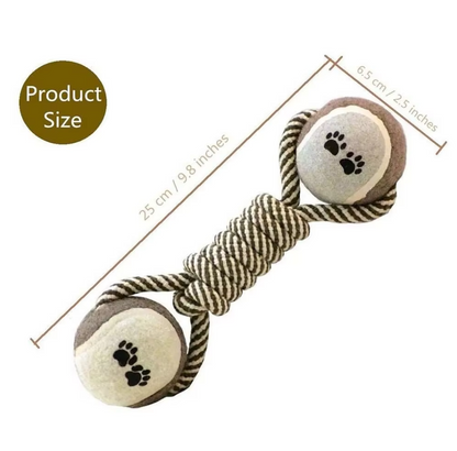 Jouets pour Chiens Corde avec Balles - Jouet à Mâcher pour Chiens avec Empreinte de Patte