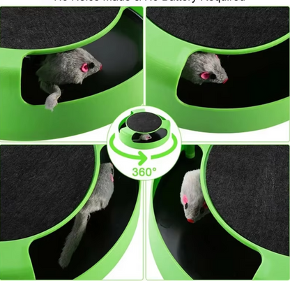 Jouets Interactifs pour Chats avec Souris - Jouet avec Souris Mobile pour Chats