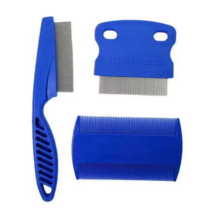 Set de Peignes à Puces pour Animaux de Compagnie - Peignes à Dents Fines pour Chiens Chats