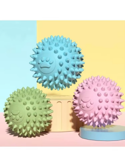 Balle À Picots Jouet Pour Chien - Balle À Mâcher En Caoutchouc Souple Pour L' Hygiène Dentaire
