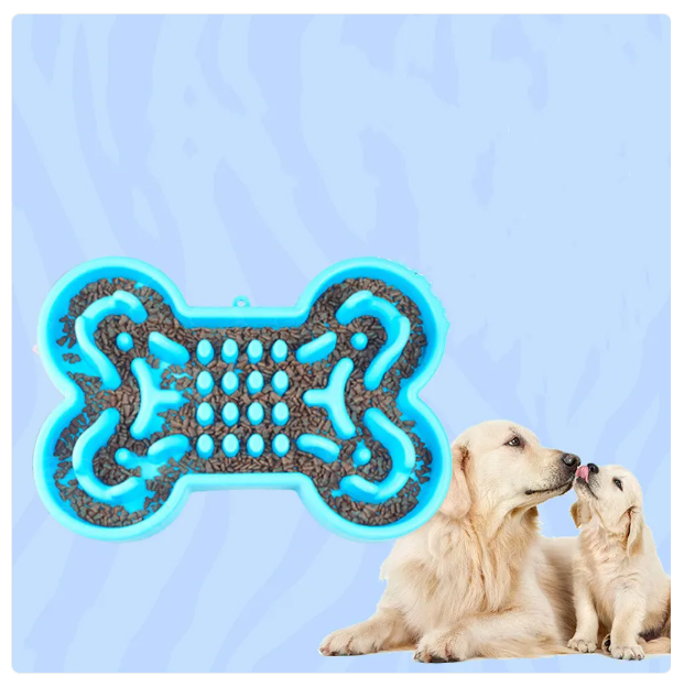 Slow Feed - Gamelle pour Chien en Forme D' Os