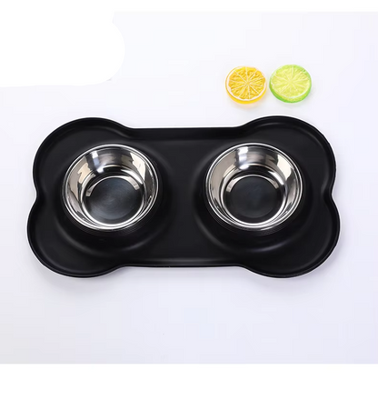 Set D' Assiettes pour Chien avec Tapis Antidérapant