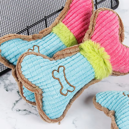 Jouet pour Chien en Forme de Couineur - Coussin à Mâcher Robuste en Forme D' Os
