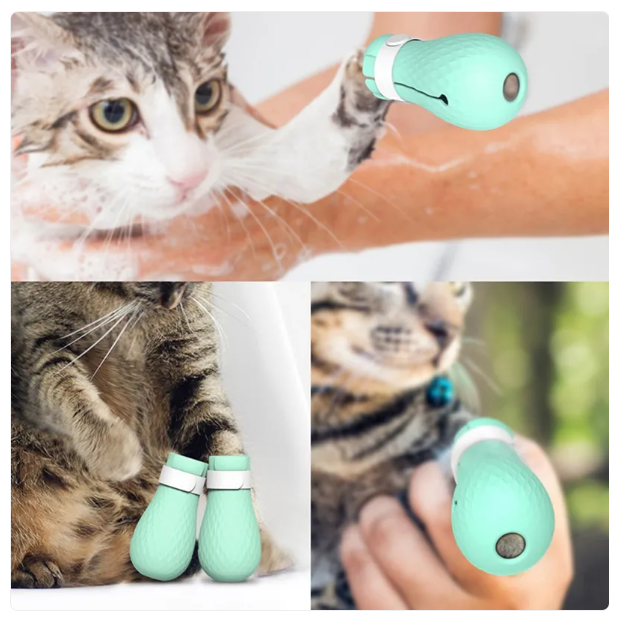 Protecteur de Griffes pour Chats avec Silicone Souple pour un Soin Sûr du Pelage et des Pattes