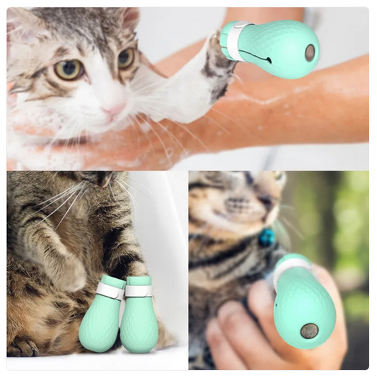 Protecteur de Griffes pour Chats avec Silicone Souple pour un Soin Sûr du Pelage et des Pattes
