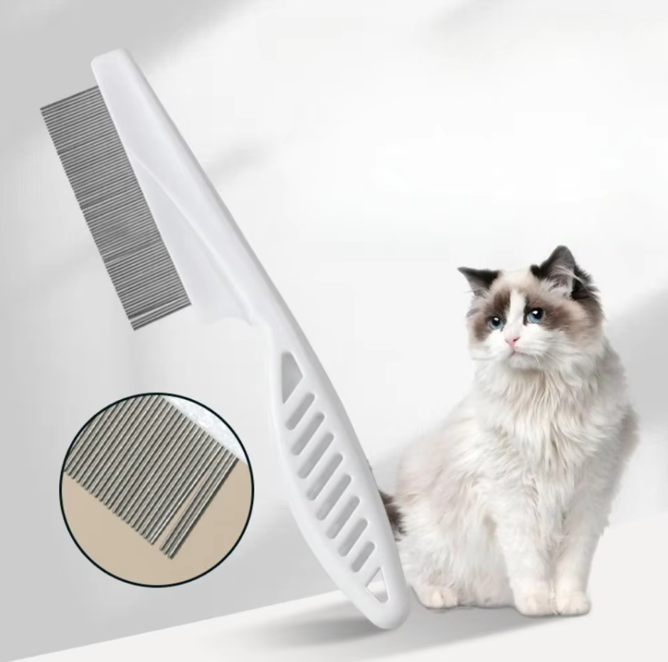 Kit Peigne à Puces pour Animaux de Compagnie - Peigne à Dents Fines pour Chats Chiens