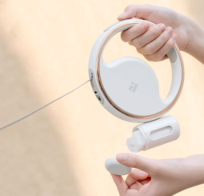 Laisse Pour Chien Avec Lumière Led Et Mécanisme Extensible Pour Une Promenade En Toute Sécurité