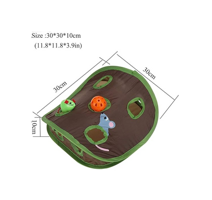Tente Pour Chats Avec Jouets - Caverne Interactive Avec Souris Et Balles Pour Chats