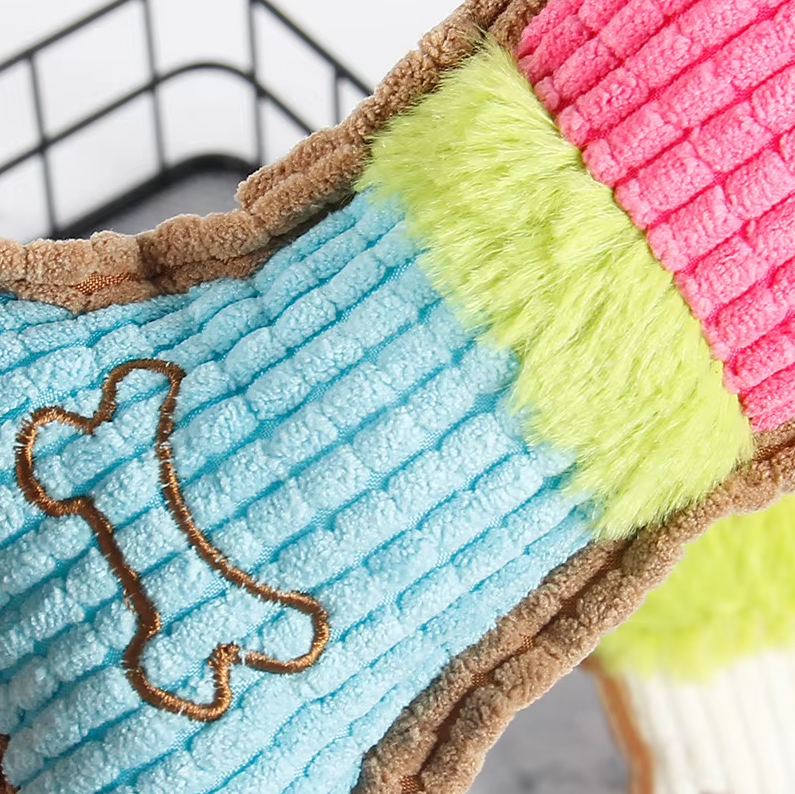 Jouet pour Chien en Forme de Couineur - Coussin à Mâcher Robuste en Forme D' Os