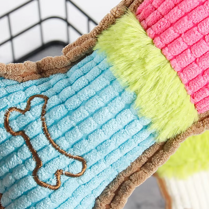 Jouet pour Chien en Forme de Couineur - Coussin à Mâcher Robuste en Forme D' Os