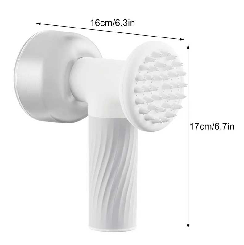 Brosse Électrique pour Chiens avec Fonction Massage - Soin en Douceur et Nettoyage en Profondeur avec Recharge Usb