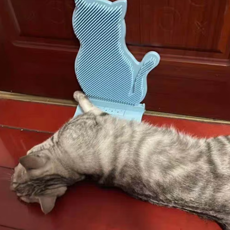 Porte-serviettes en Silicone en Forme de Chat avec Fonction Antidérapante