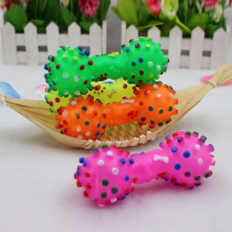 Jouets à Mâcher pour Chiens - Jouets à Mâcher Multicolores en Forme D' Haltères