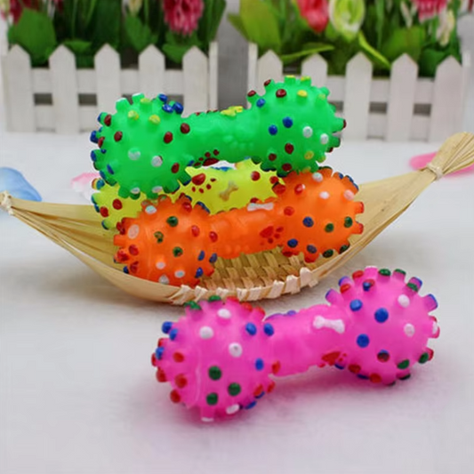 Jouets à Mâcher pour Chiens - Jouets à Mâcher Multicolores en Forme D' Haltères