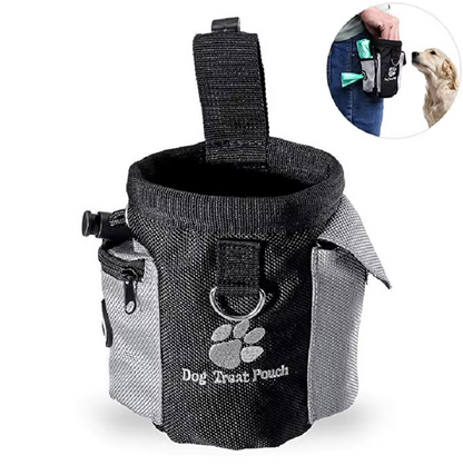 Sac à Friandises pour Chiens avec Distributeur de Sacs à Crottes - Sac de Dressage Pratique et Portable pour les Promenades