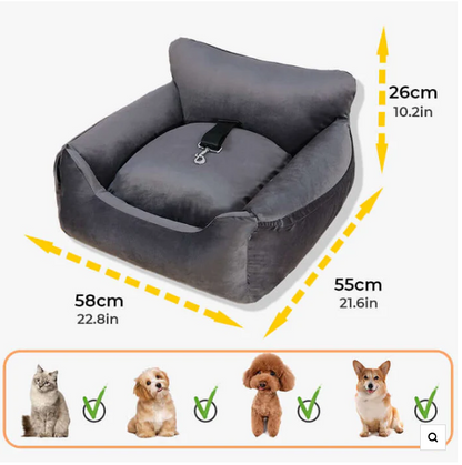 Couverture de Siège de Voiture Confortable pour les Animaux de Compagnie - Caisse de Transport pour Chiens et Chats