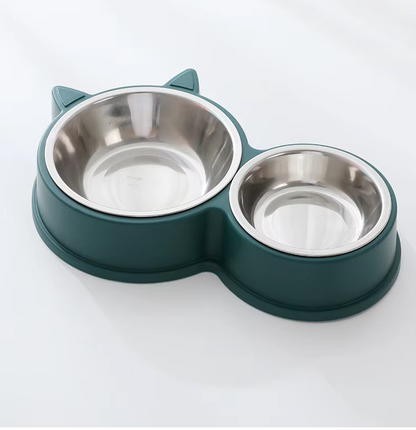Set D' Assiettes pour Chats avec des Oreilles de Chat et une Base Antidérapante