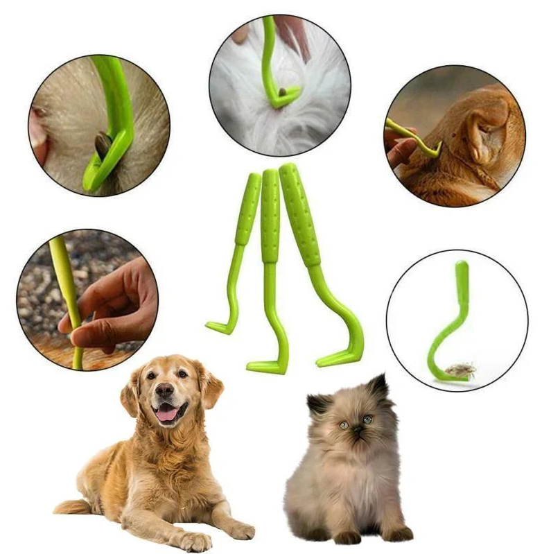Set de Crochets à Tiques pour Animaux de Compagnie ( 3 Pièces )