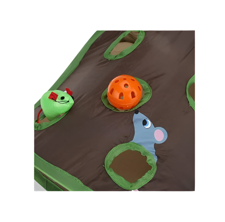Tente Pour Chats Avec Jouets - Caverne Interactive Avec Souris Et Balles Pour Chats
