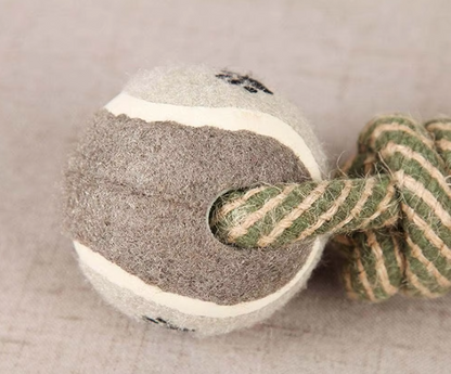 Jouets pour Chiens Corde avec Balles - Jouet à Mâcher pour Chiens avec Empreinte de Patte