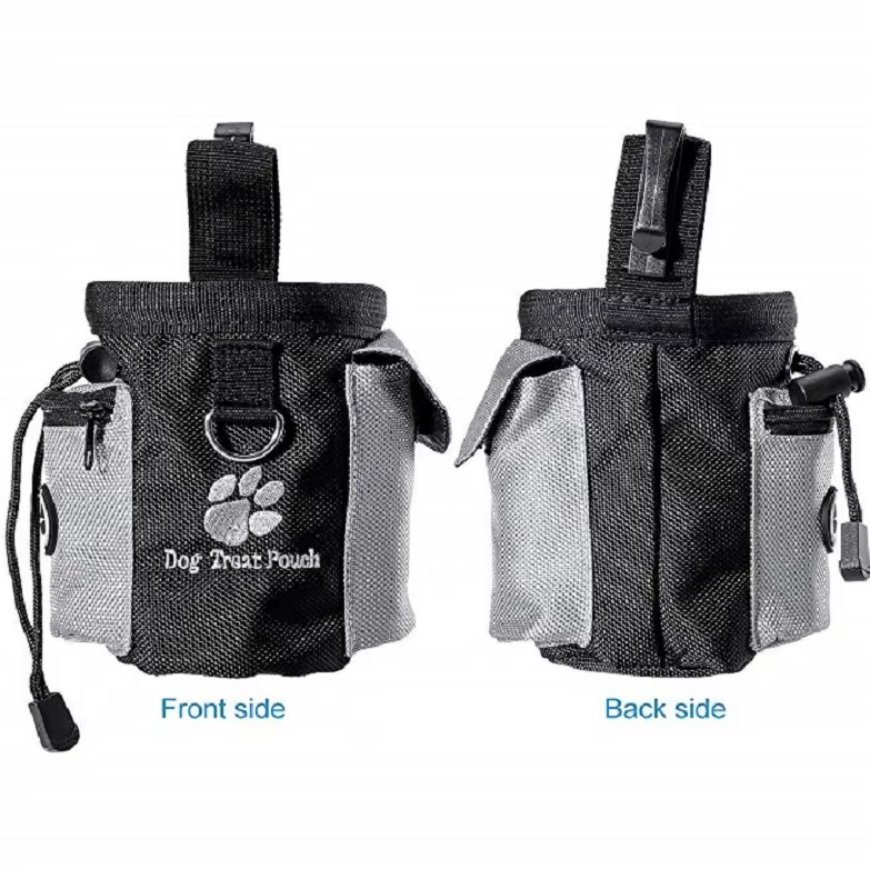 Sac à Friandises pour Chiens avec Distributeur de Sacs à Crottes - Sac de Dressage Pratique et Portable pour les Promenades