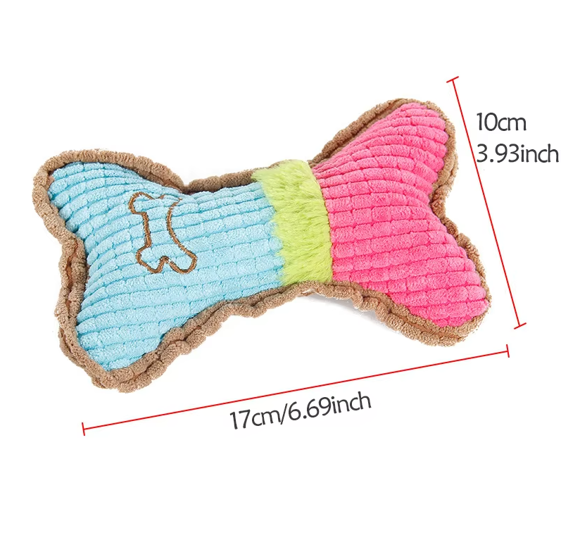 Jouet pour Chien en Forme de Couineur - Coussin à Mâcher Robuste en Forme D' Os