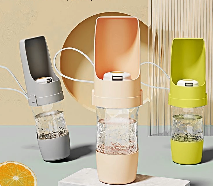 Bouteille D' Eau Pliable pour Animaux Domestiques avec Réservoir de Nourriture