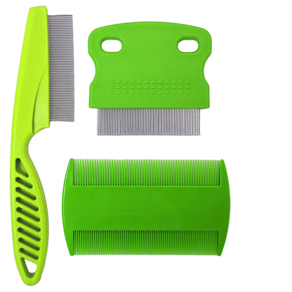Set de Peignes à Puces pour Animaux de Compagnie - Peignes à Dents Fines pour Chiens Chats