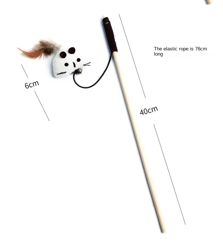 Jouets Interactifs pour Chats - Jouets Naturels avec Plumes et Clochettes