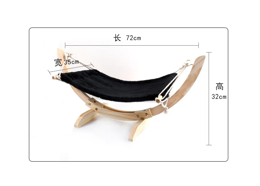 Hamac pour Chats - Housse Douce pour Lit en Bois pour Chats , Lavable et Résistante