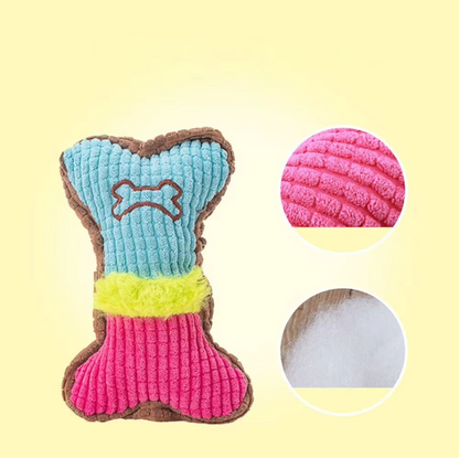 Jouet pour Chien en Forme de Couineur - Coussin à Mâcher Robuste en Forme D' Os