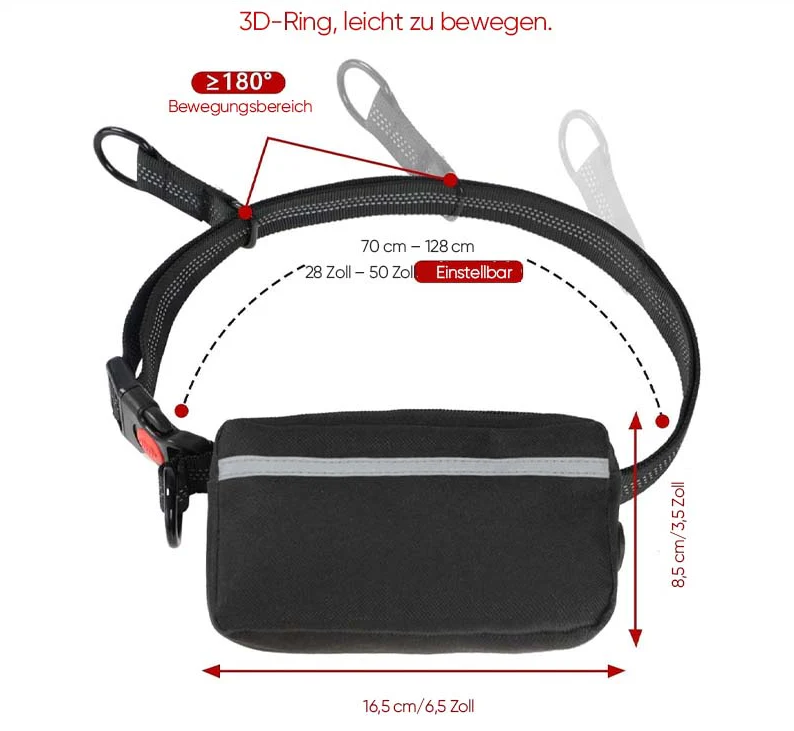 Laisse pour Chien Mains - Libres avec Poche Ventrale