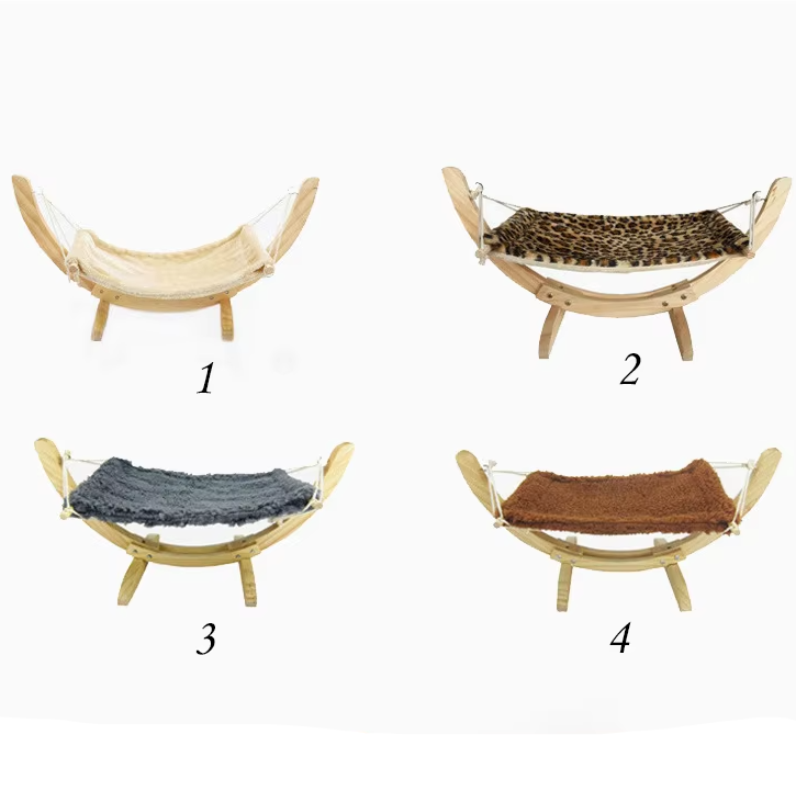 Hamac pour Chats - Housse Douce pour Lit en Bois pour Chats , Lavable et Résistante