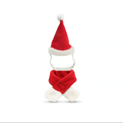 Casquette de Noël avec Écharpe pour Animaux Domestiques