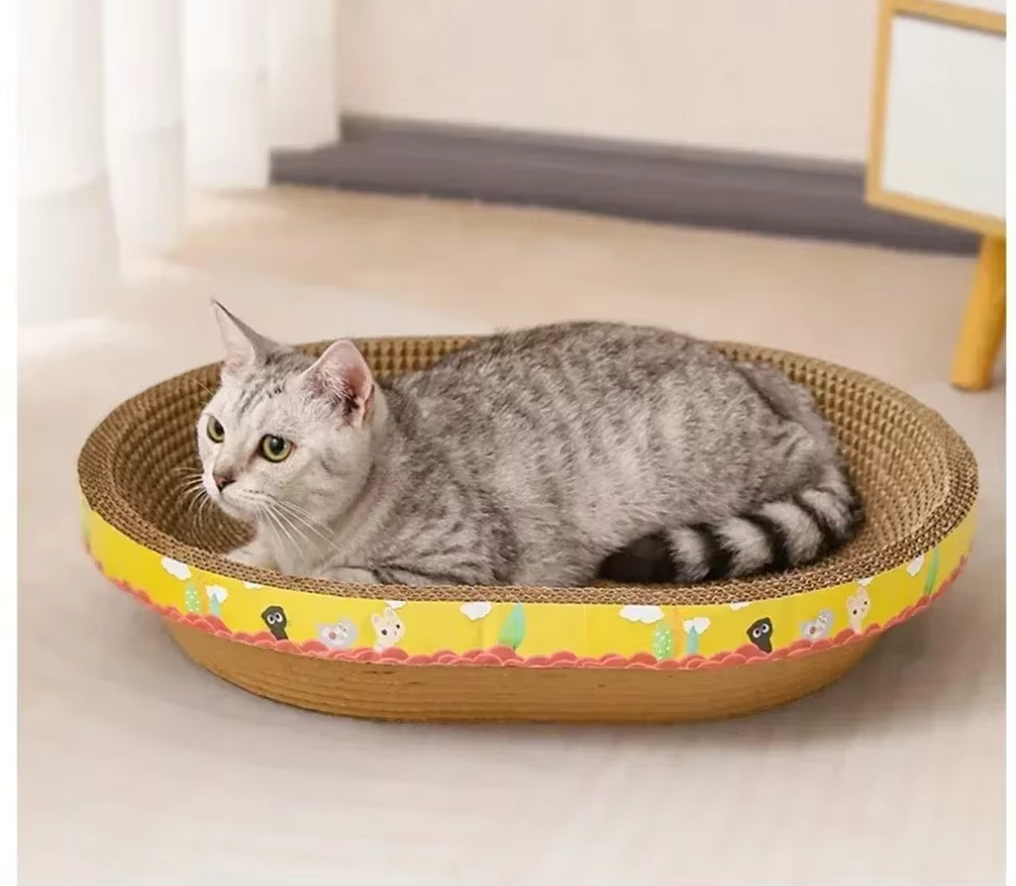 Plateau pour Chats Résistant aux Griffes - Tapis Grattoir Robuste avec Grande Zone de Confort