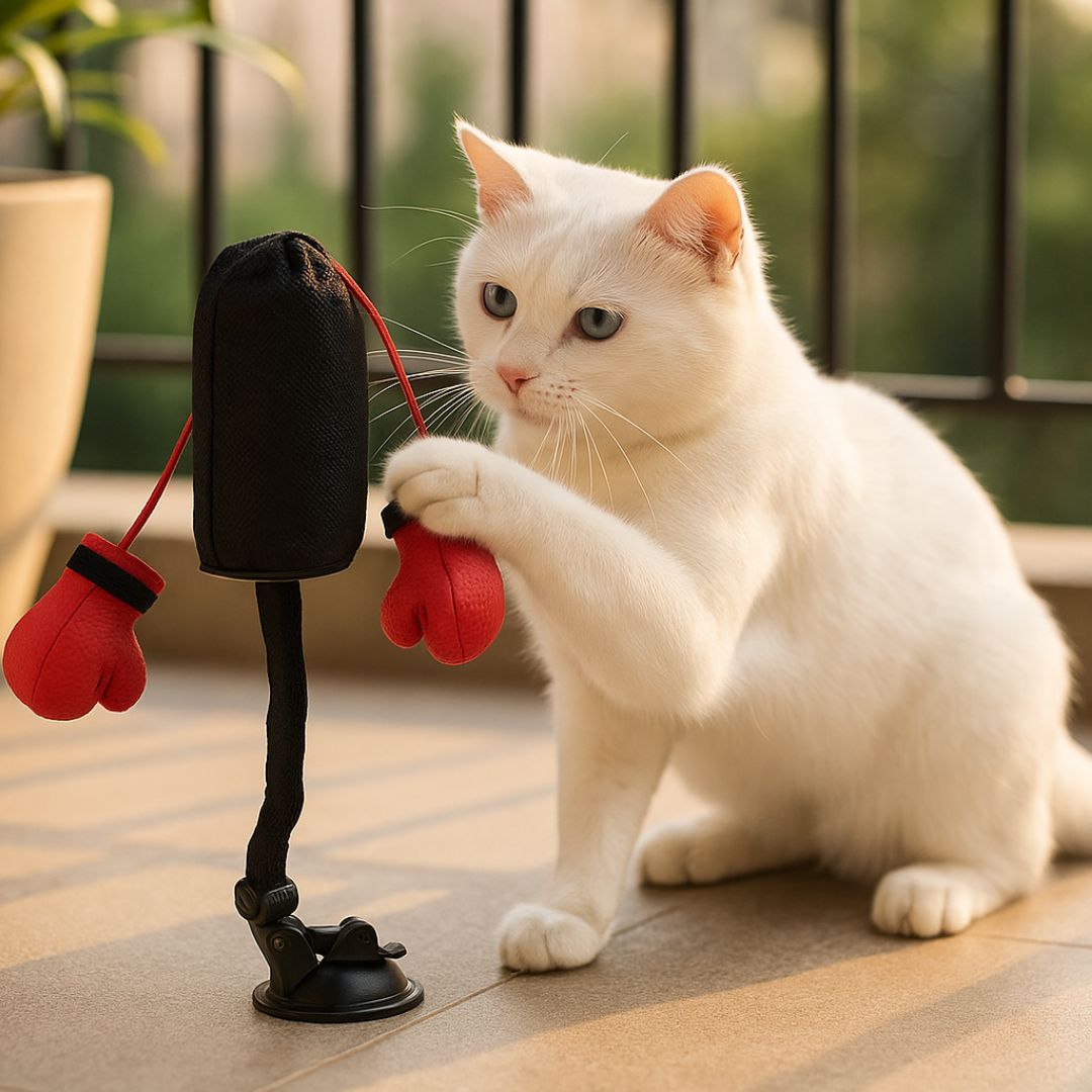 Jouet Interactif Sac De Boxe Pour Chats